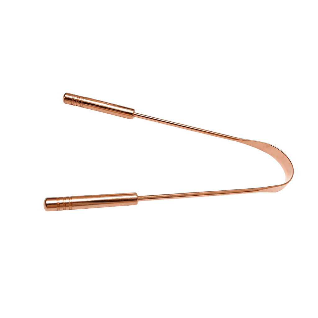 Pure Copper Tongue Scraper Side View - Miswak Shop Australia